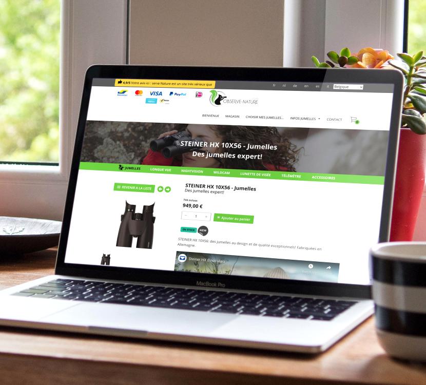 Webshop / Store Your business available 24 hours a day thanks to your online shop